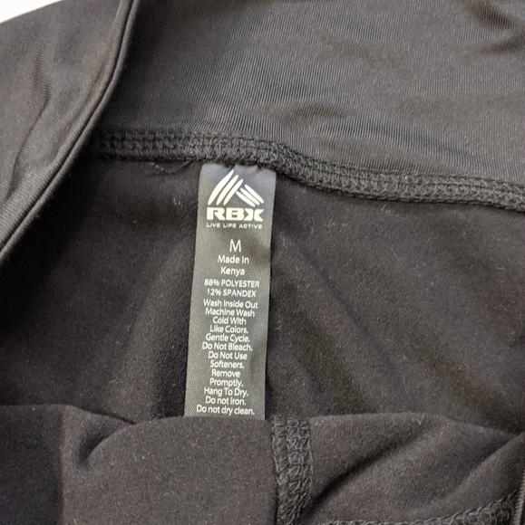 EUC RBX Black and Silver 7/8 Leggings - Picture 3 of 4